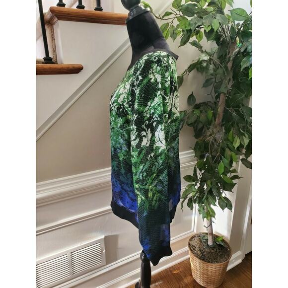 Sunset Rd Women's Multicolor 100% Polyester Round Neck Long Sleeve Shirt Size 12 - Picture 5 of 11